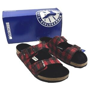 Birkenstock Arizona Genuine Shearling Lined Slide Sandals Size EU 44